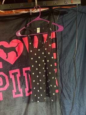 PINK Victoria's Secret Star Print Racerback Tank Top XS